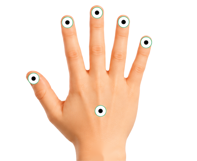 Dos de main masculine stylisé en 3D